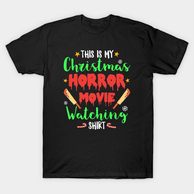 Christmas Horror Movie Fan T-Shirt by AmazingDesigns